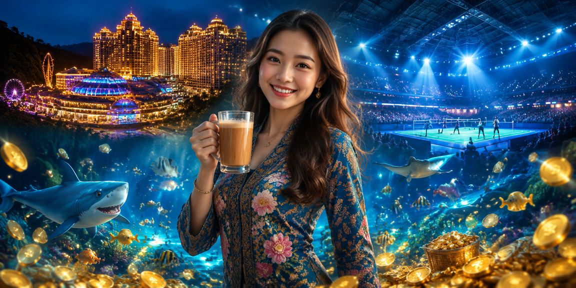 Permainan memancing gaya Malaysia di Genting Highlands dengan suasana hiburan digital