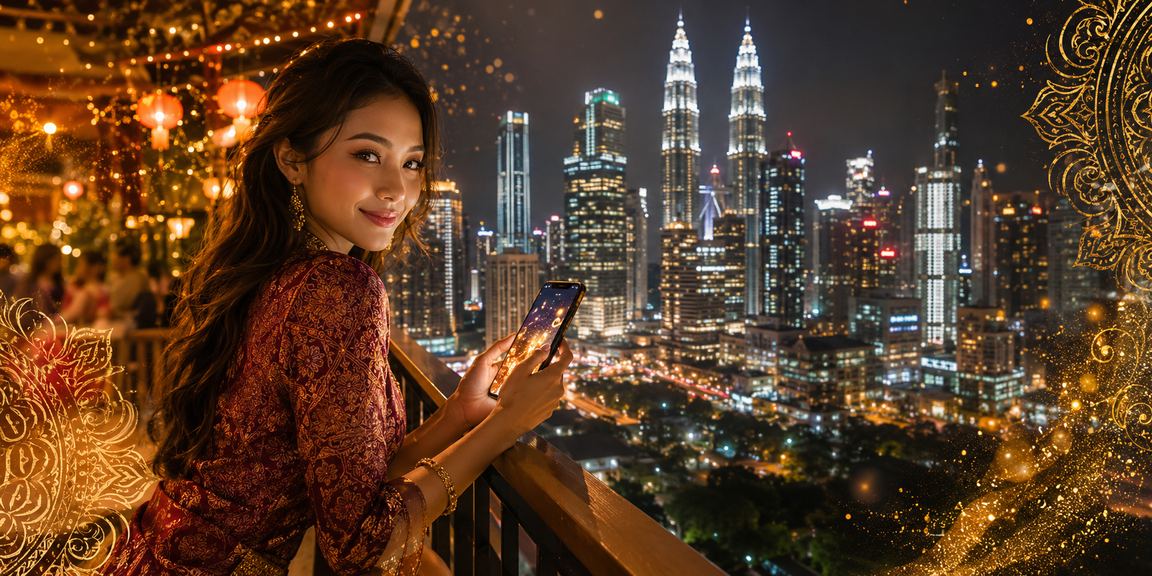 Kasino mudah alih gaya Malaysia di Kuala Lumpur — ilustrasi transaksi digital cashgo88