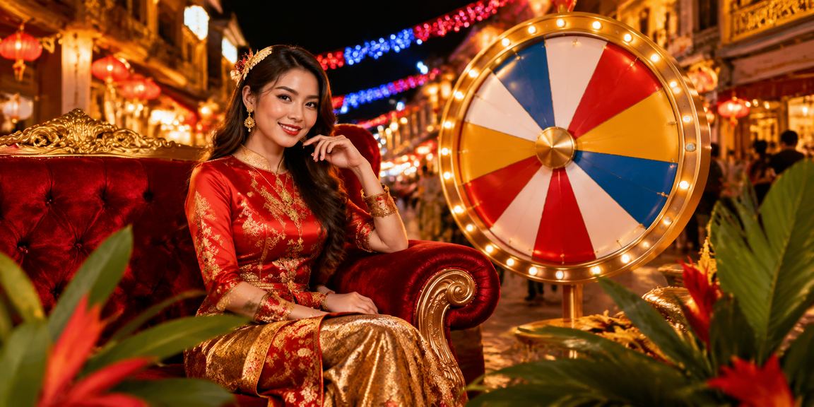 Permainan roulette gaya Malaysia di Melaka dengan nuansa perayaan tempatan
